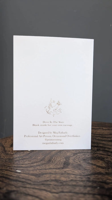 Gold Embossed Dove Keepsake Card