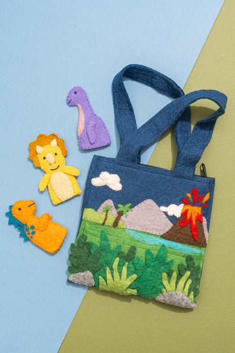 Dinosaur Felt Puppet Bag