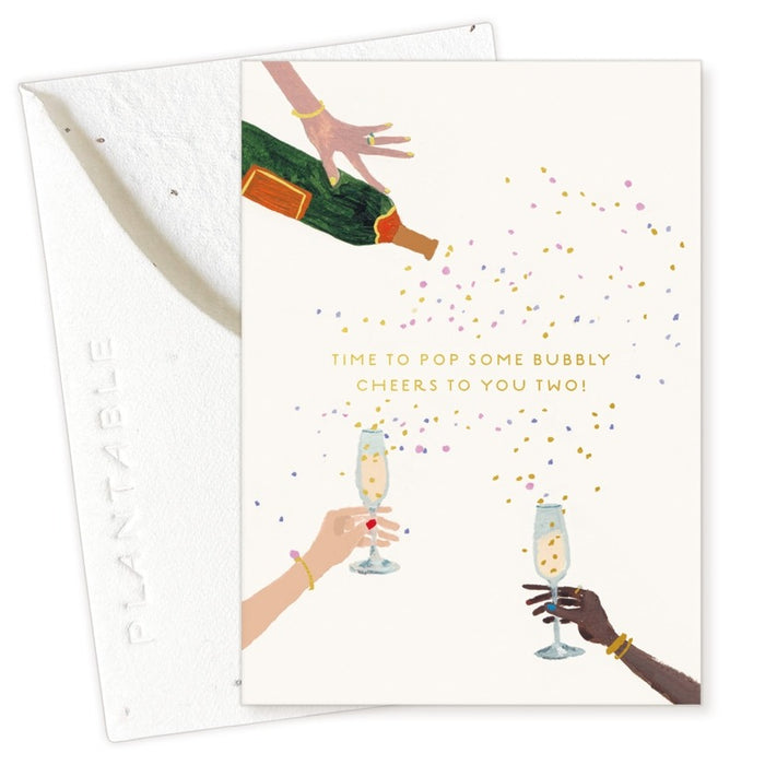 Pop Some Bubbly Sprout Mini Wedding Card