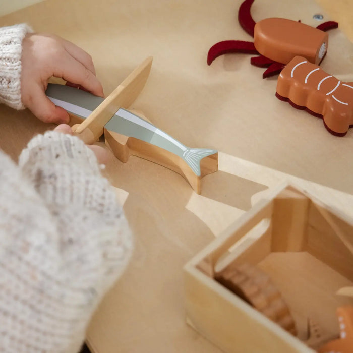 Wooden Seafood Playset
