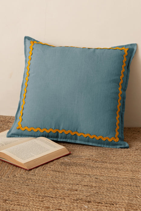 Linen Yellow Lace Pillow