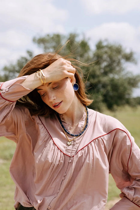 Deep Indigo Halo Earrings