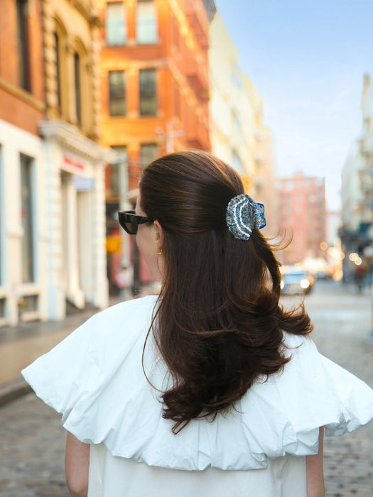 Eco-Friendly Hand-Painted Seashell Claw Hair Clip