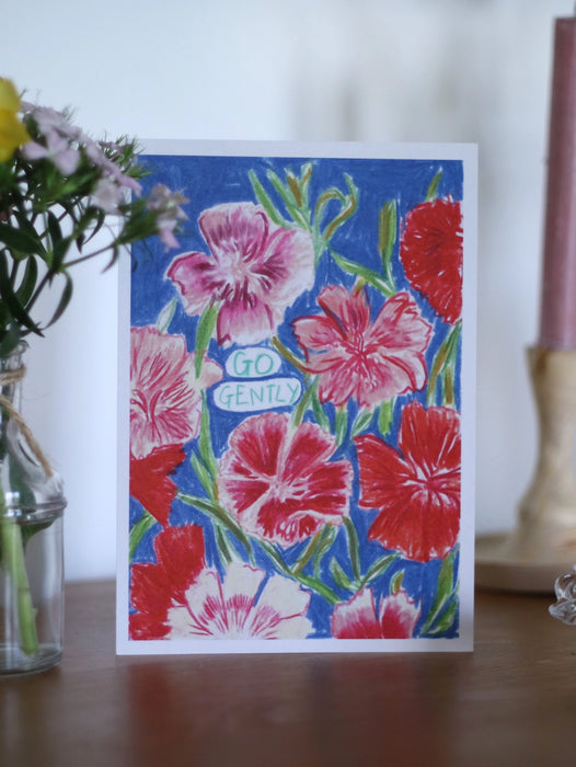 Go Gently Flower Drawing Print