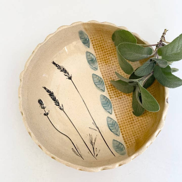 Botanical Ceramic Serving Bowl