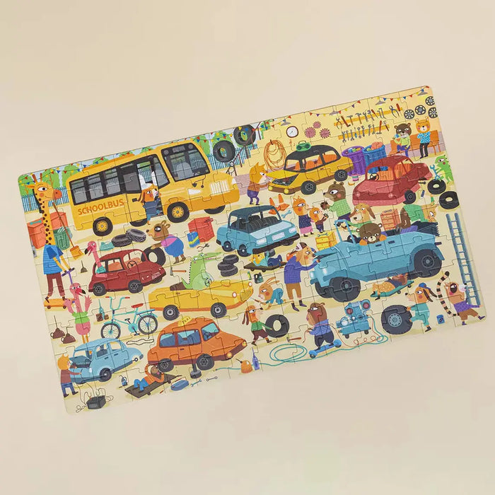 Busy Garage - Carry-On Puzzle - 104 Pieces