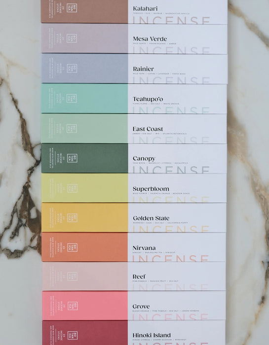 Hinoki Island Incense: Cypress, Cherry Blossom + Bergamot