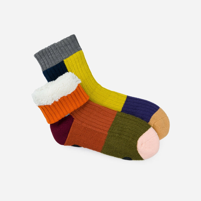Mismatch Knit House Socks