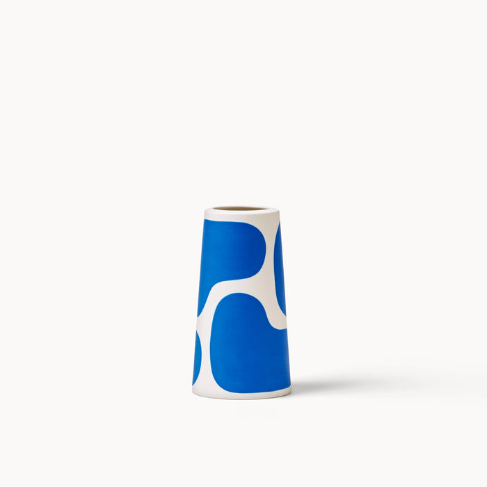 Cobalt Color Block Pillar Vase