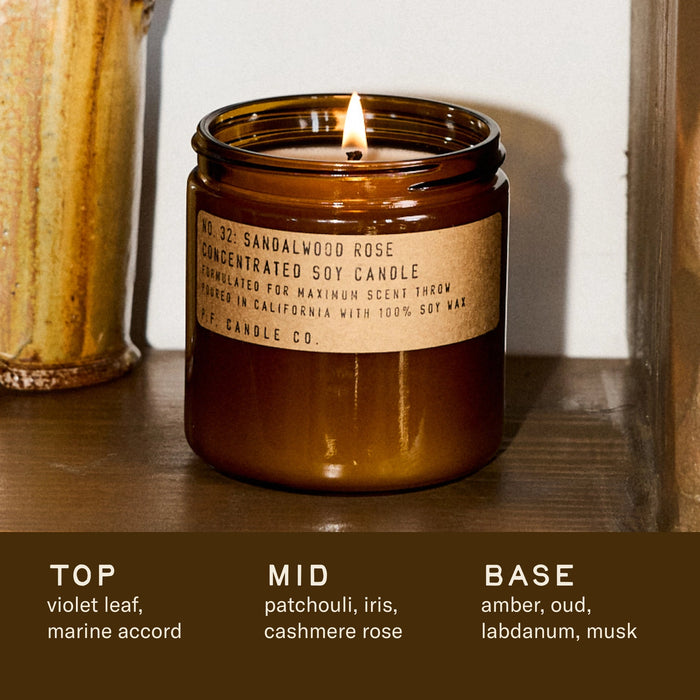 Sandalwood Rose - Large Concentrated Soy Candle