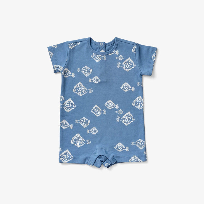 Indigo Flounder Baby Romper