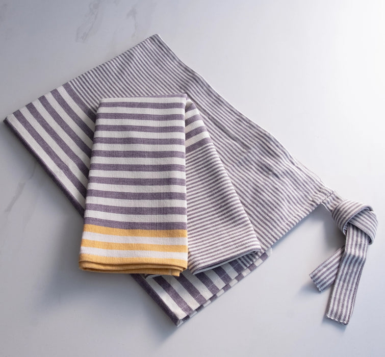 Cotton Stripe Tea Towels - Set of 2