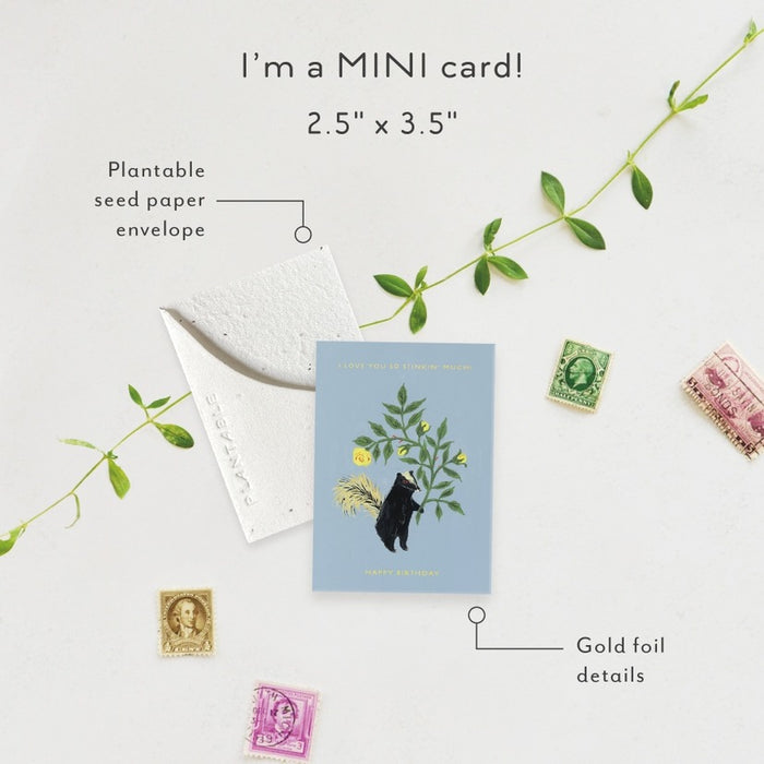 Stinker Sprout Mini Birthday Card