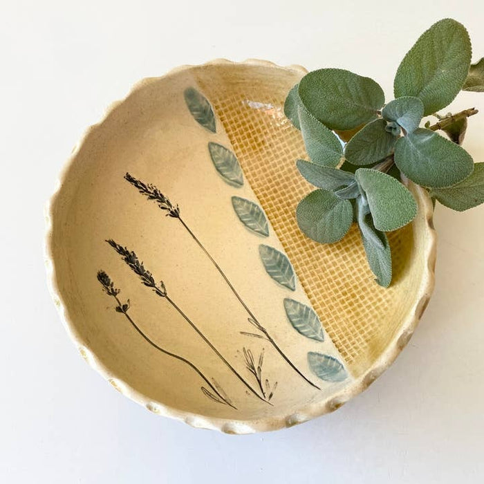 Botanical Ceramic Serving Bowl