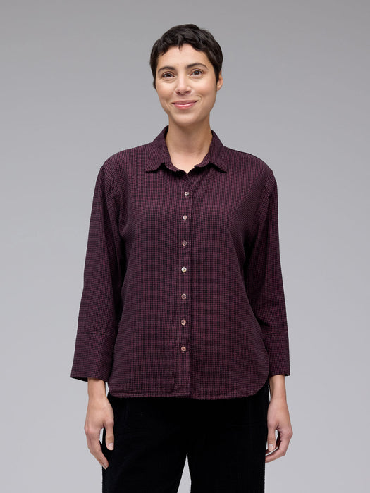 Mini Check Crop Easy Shirt