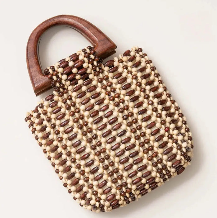Cocoa Beaded Bag