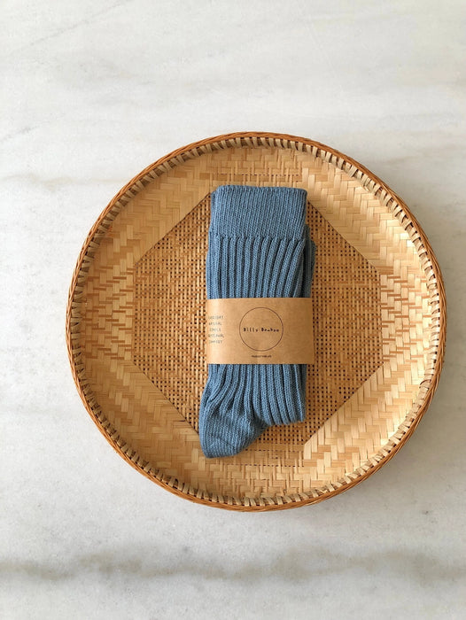 Ribbed Cotton High Socks
