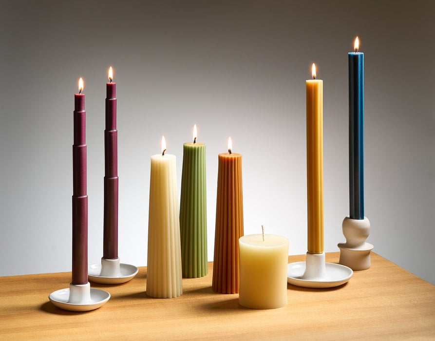 12" Fluted Church Tapers - Set of 2