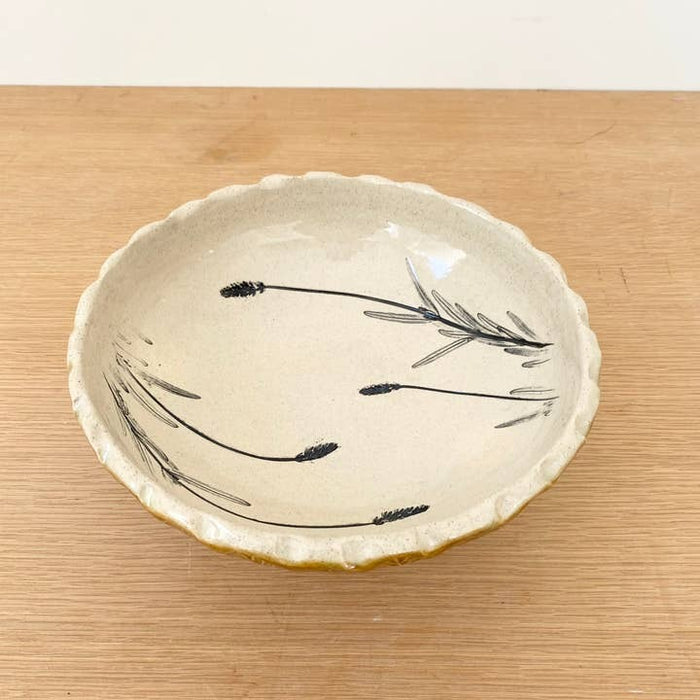 Botanical High Footed Ceramic Fruit Bowl