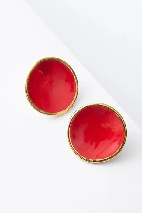 Paprika Mini Halo Earrings