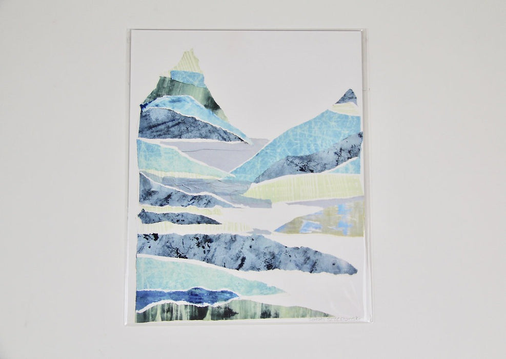 Patchwork Mountains Print - 8x10
