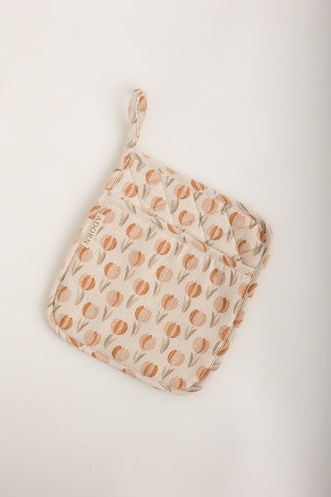 Batik Pot Holder - Tulips & Cream