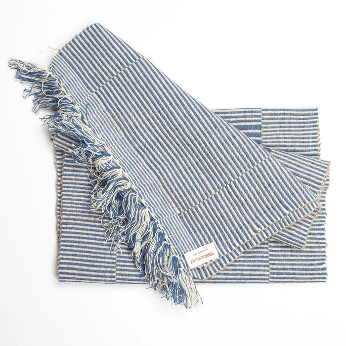 Hand Loomed Cotton & Jute Table Runner