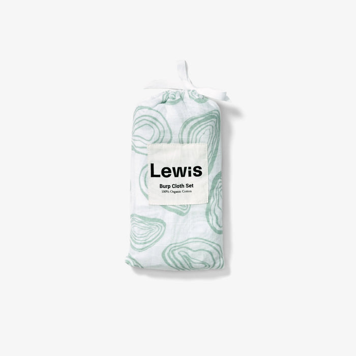 Agave Oyster Burp Cloth Set