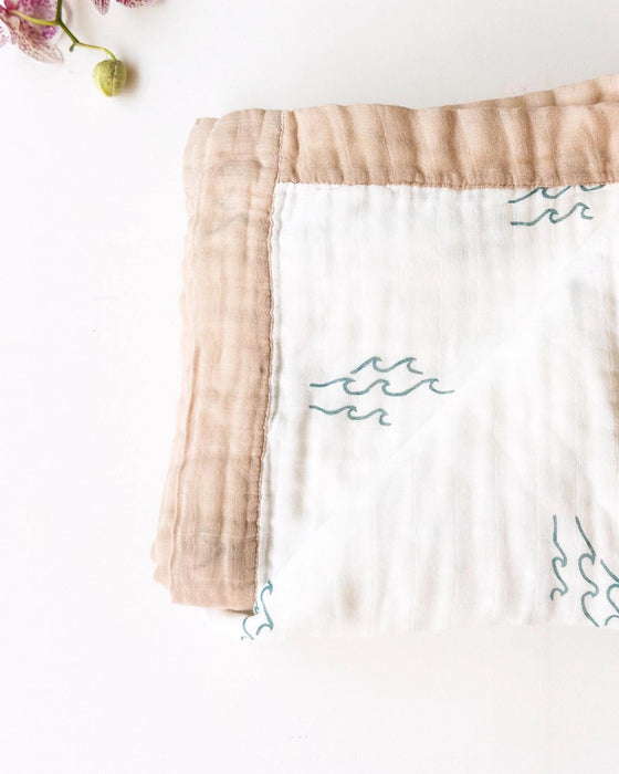 Surfer Wave Organic Baby Blanket