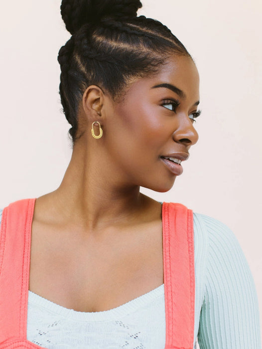 Mini Macramé Link Earrings