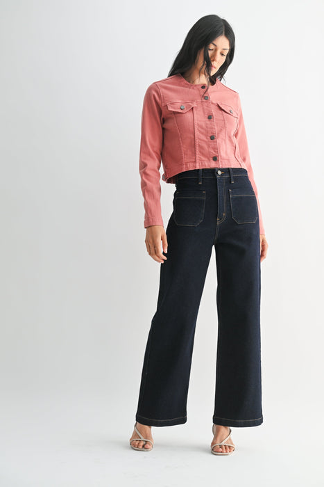Sailor Patch Pocket Wide Leg Jean