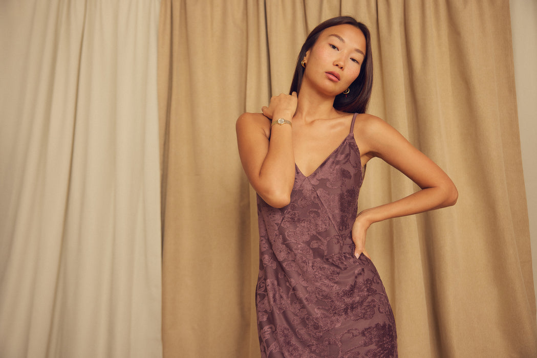 Devoré Slip Dress
