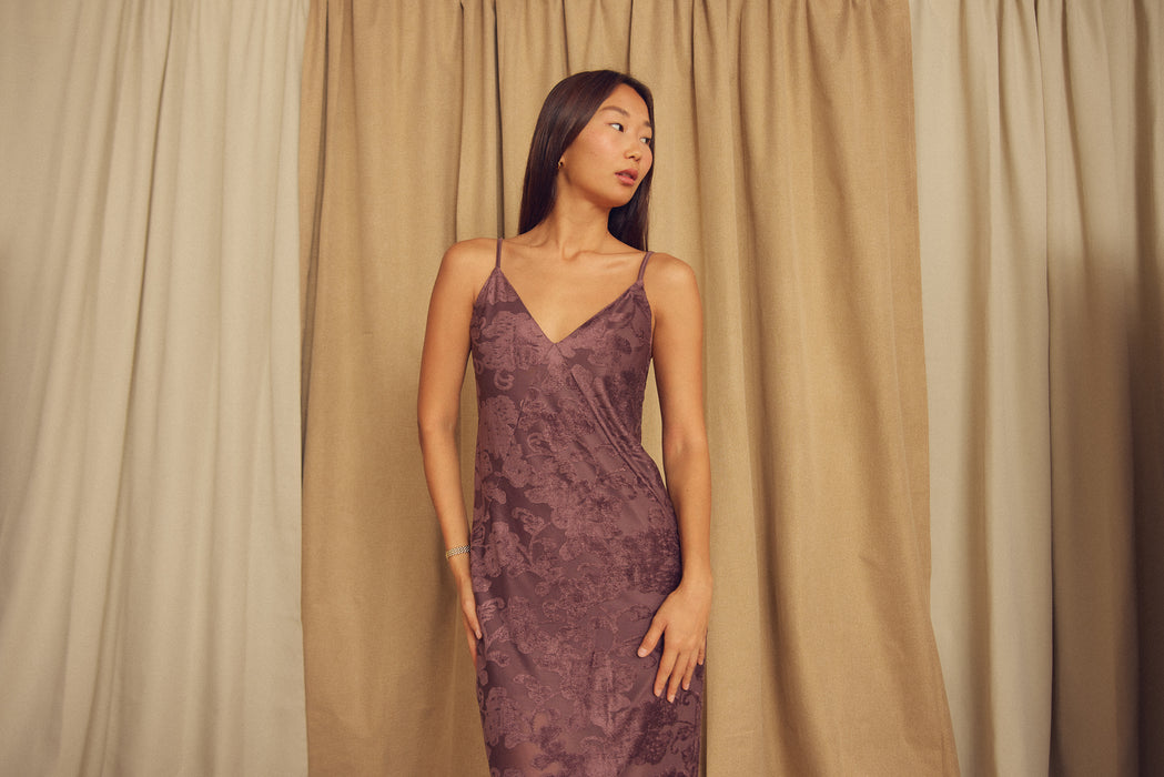 Devoré Slip Dress
