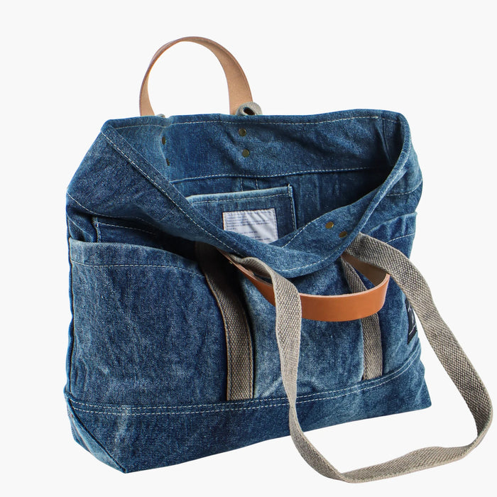 Construction Tote | Washed Denim