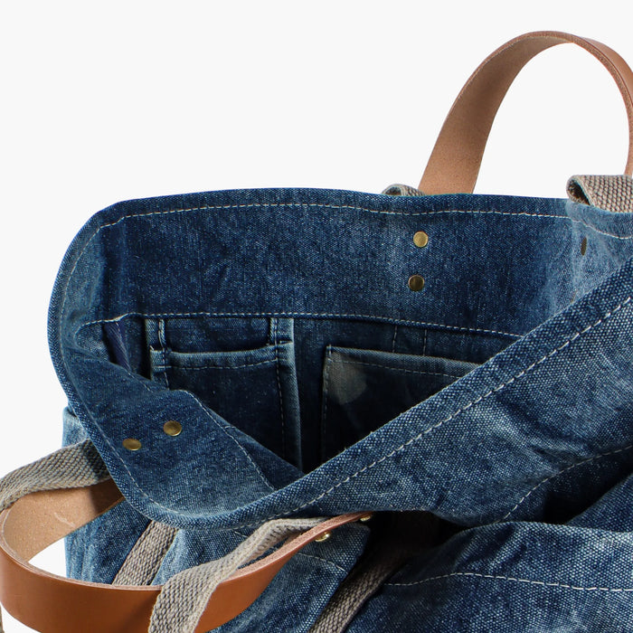 Construction Tote | Washed Denim