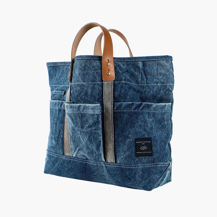 Construction Tote | Washed Denim