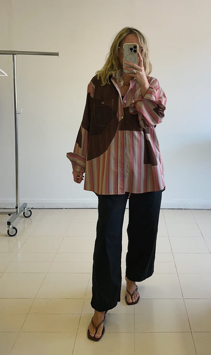 Reworked Button Down Cotton Shirt