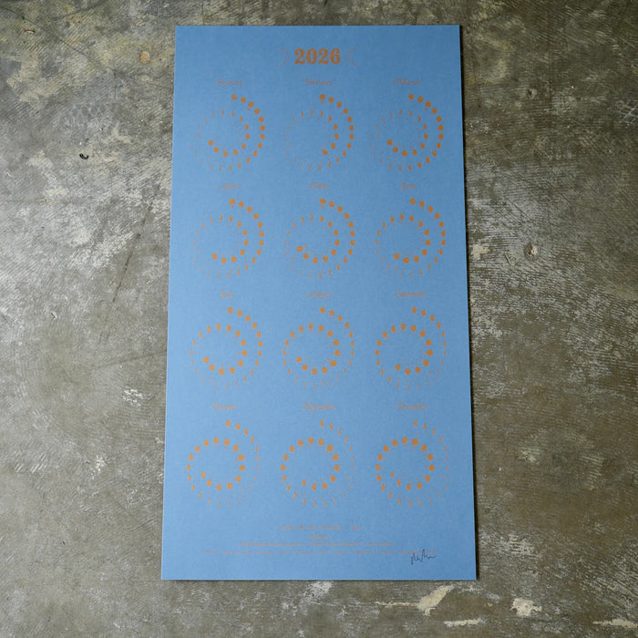 Many Moons Calendar - Dusty Blue
