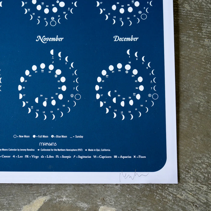 Many Moons Calendar - Night Sky