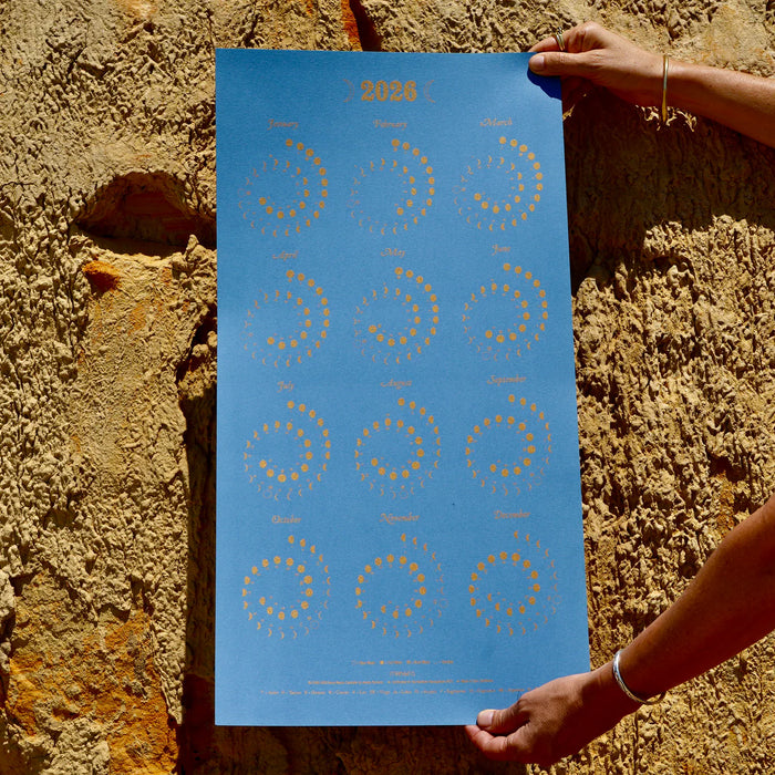 Many Moons Calendar - Dusty Blue