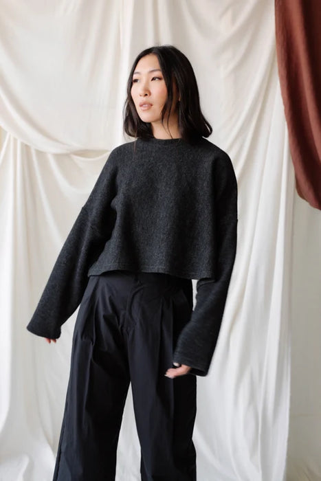 Cropped Crew Sweater