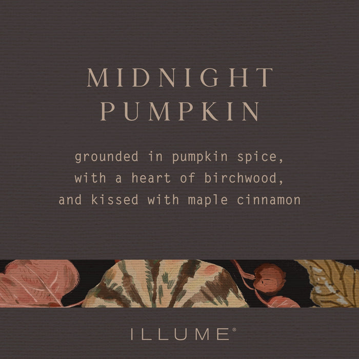 Midnight Pumpkin Glass Acorn Candle