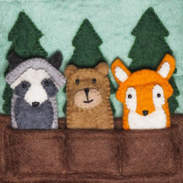 Woodland Friends Felt Puppet Bag