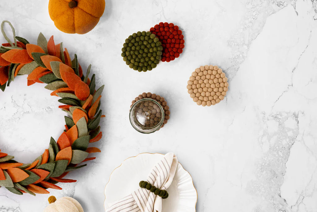 Harvest Felt Coasters - Set of 4