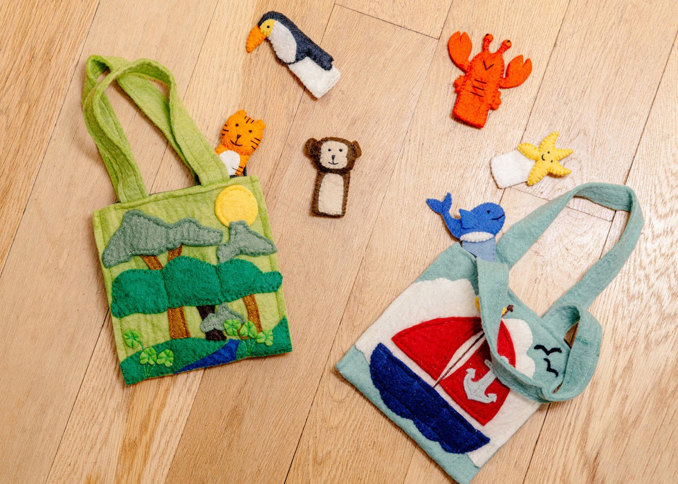 Rainforest Felt Puppet Bag