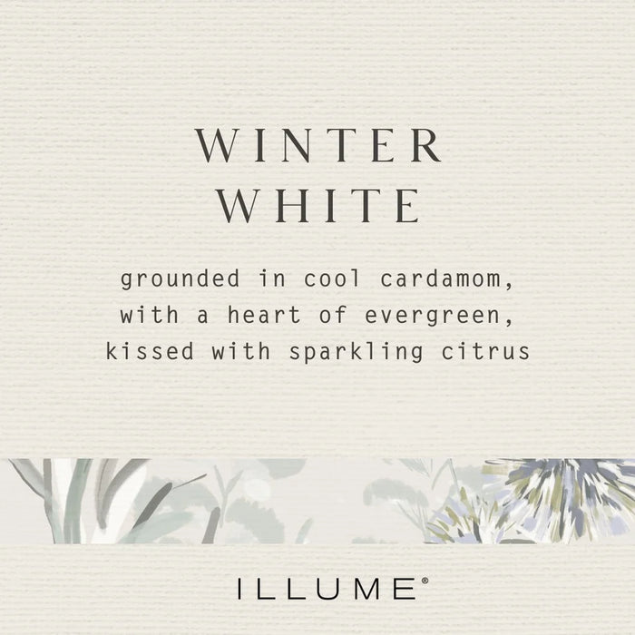 Winter White Small Crackle Glass Boxed Candle