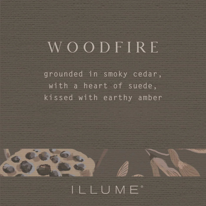 Woodfire Large Boxed Crackle Glass Candle