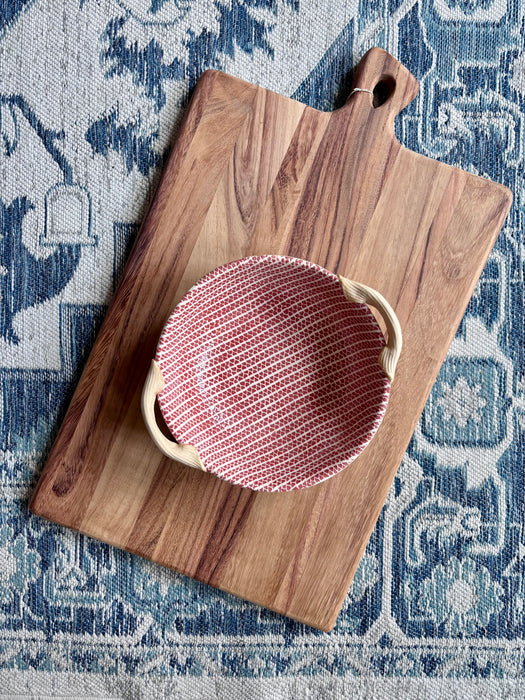 9" Vegetable Bowl w/Handles - Strata Poppy
