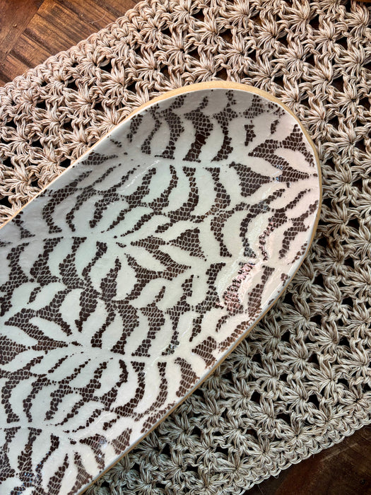 Large Canape Tray - Fern Chestnut