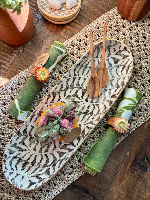 Large Canape Tray - Fern Chestnut